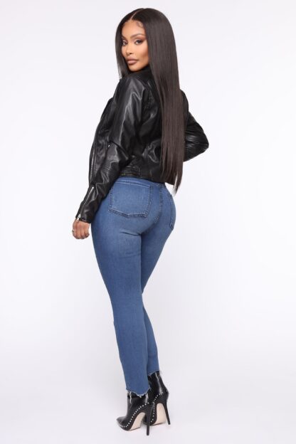 Chaqueta Moto de Poliuretano con Cremallera Frontal - Image 6