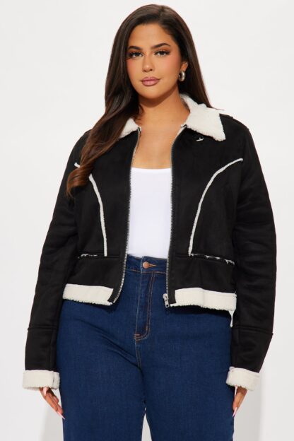 Chaqueta Shearling con Detalles de Bolsillo - Image 4